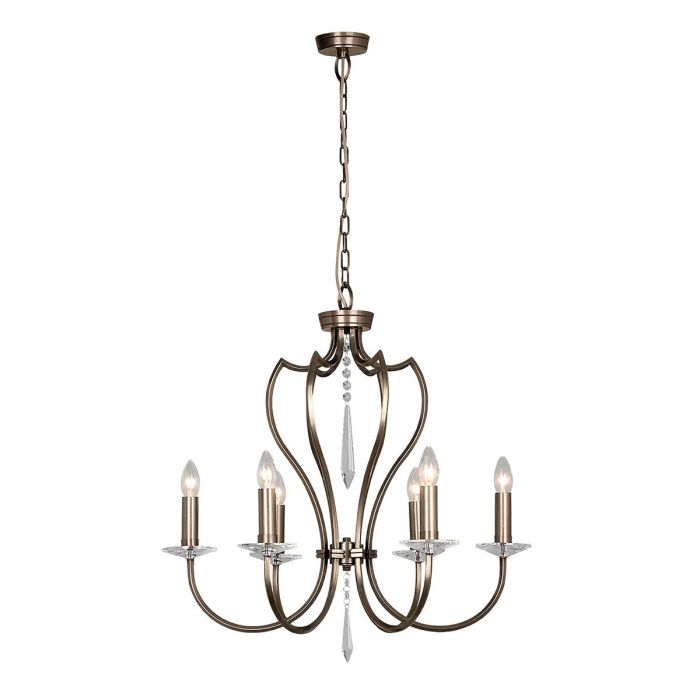 elstead lighting Pimlico 6 Light Chandelier - Dark Bronze