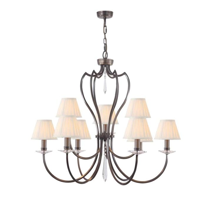 Elstead Lighting Pimlico 9 Light Chandelier - Dark Bronze