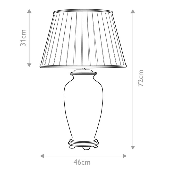 Elstead Lighting Ping 1 Light Table Lamp - Cream With Coloured Birds With Ivory With Black And Gold Trim Shade