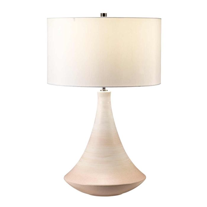 elstead lighting Pinner 1 Light Table Lamp - Subtle Pink & Matt Cream