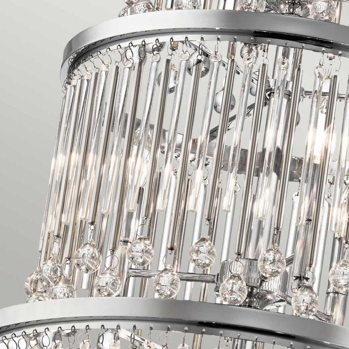 Elstead Lighting Piper 18 Light Chandelier/ Pendant - Polished Chrome