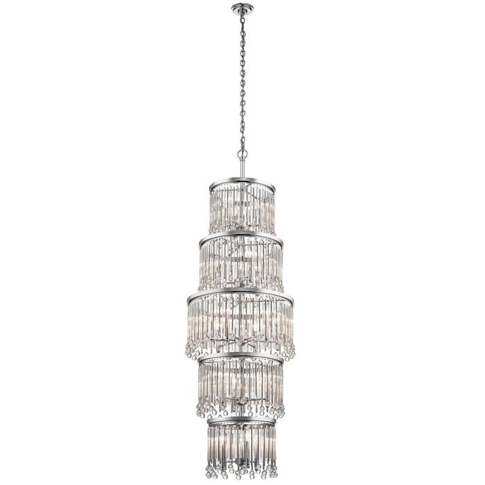 elstead lighting Piper 18 Light Chandelier/ Pendant - Polished Chrome