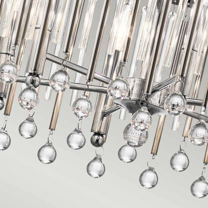 Elstead Lighting Piper 6 Light Chandelier/ Pendant - Polished Chrome