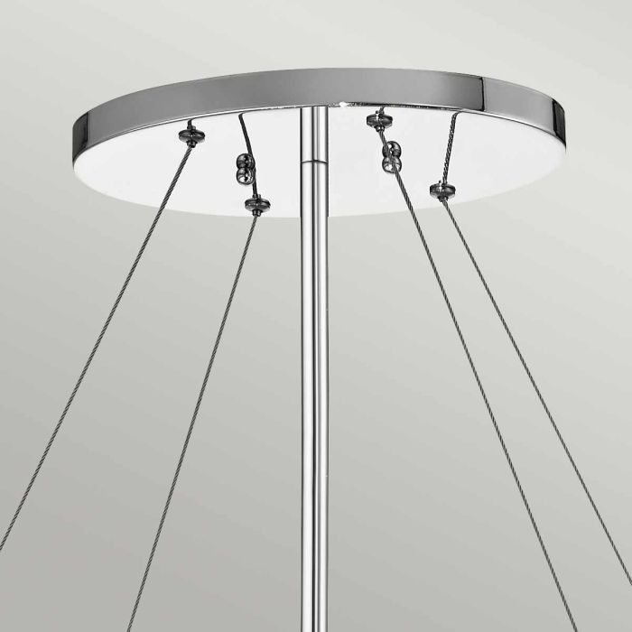 Elstead Lighting Piper 6 Light Oval Chandelier/ Pendant - Polished Chrome