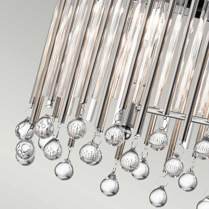 Elstead Lighting Piper 6 Light Oval Chandelier/ Pendant - Polished Chrome