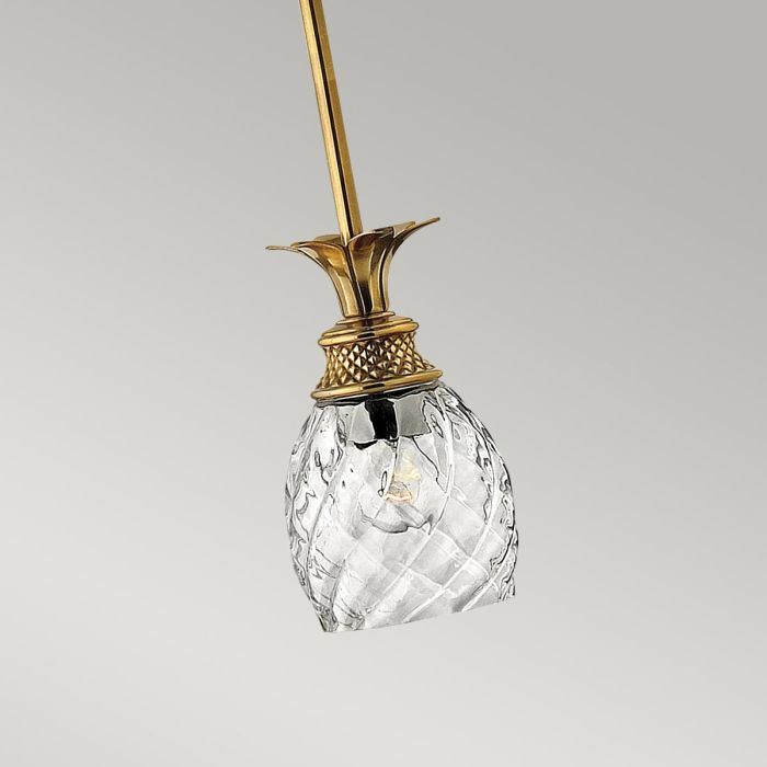 Elstead Lighting Plantation 1 Light Pendant - Burnished Brass