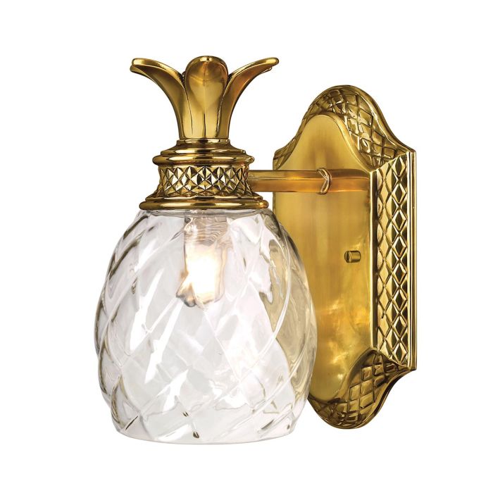 elstead lighting Plantation 1 Light Wall Light - Burnished Brass