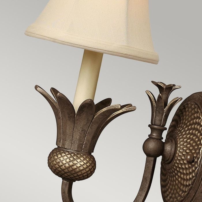 Elstead Lighting Plantation 1 Light Wall Light - Pearl Bronze