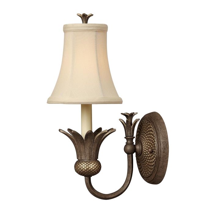elstead lighting Plantation 1 Light Wall Light - Pearl Bronze