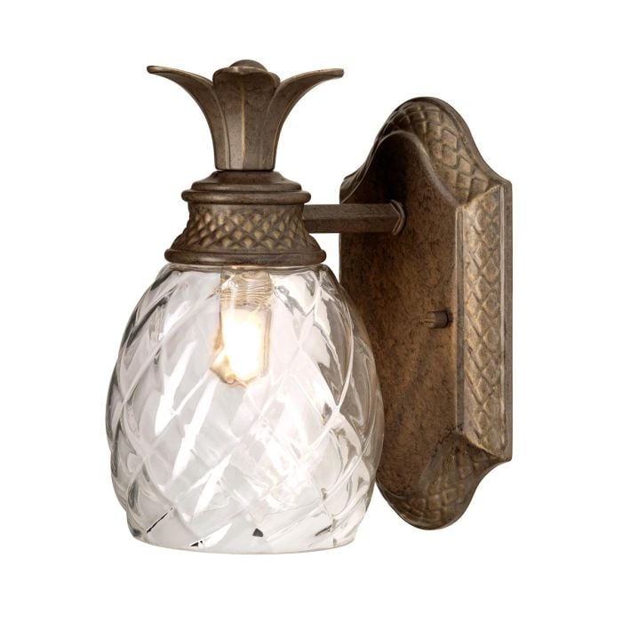 elstead lighting Plantation 1 Light Wall Light - Pearl Bronze