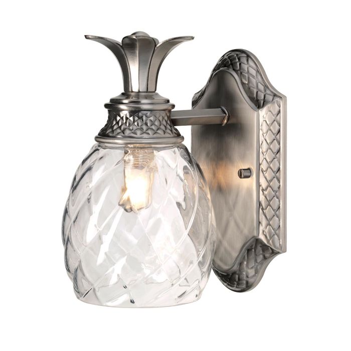 elstead lighting Plantation 1 Light Wall Light - Polished Antique Nickel