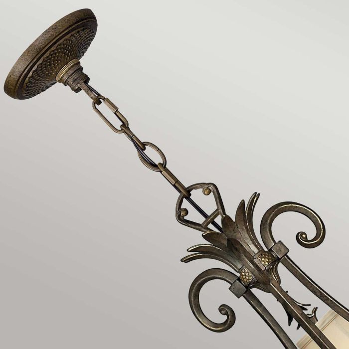 Elstead Lighting Plantation 10 Light Chandelier - Pearl Bronze