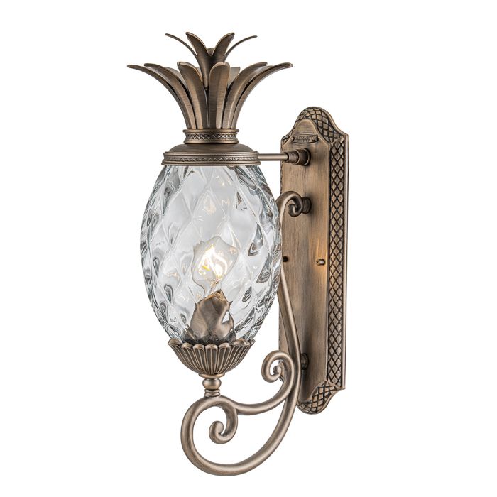 elstead lighting Plantation 1lt Medium Wall Lantern - Burnished Bronze