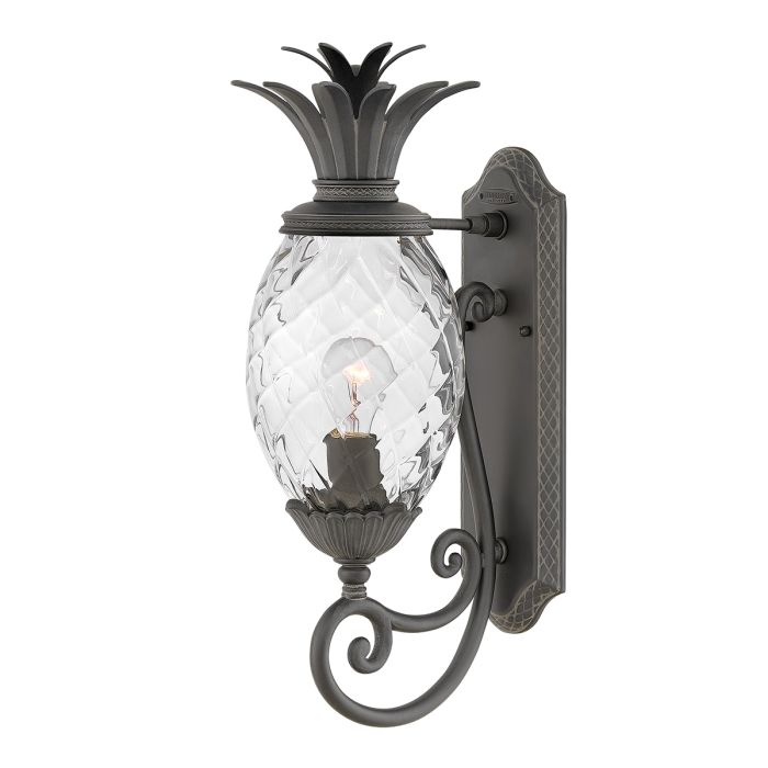 elstead lighting Plantation 1lt Medium Wall Lantern - Museum Black
