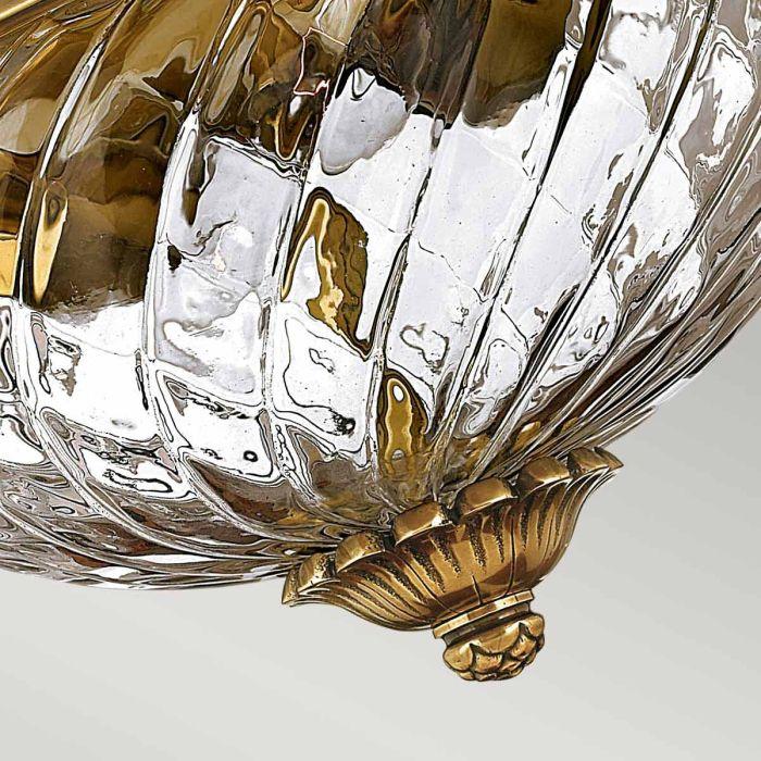 Elstead Lighting Plantation 2 Light Flush - Burnished Brass