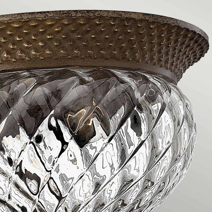 Elstead Lighting Plantation 2 Light Small Flush - Pearl Bronze