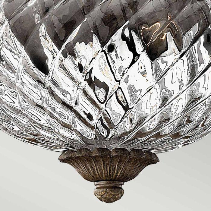 Elstead Lighting Plantation 2 Light Small Flush - Pearl Bronze