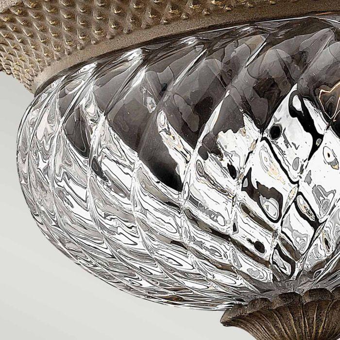 Elstead Lighting Plantation 2 Light Small Flush - Pearl Bronze