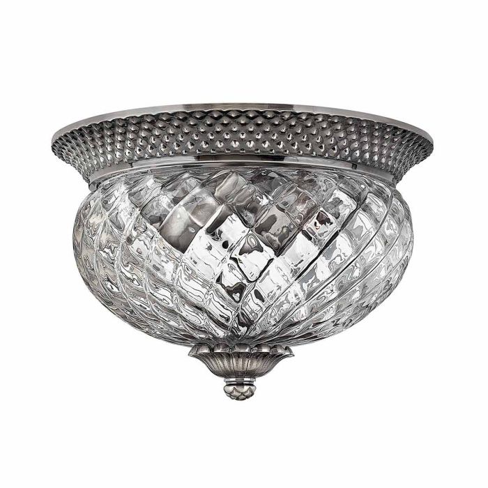 elstead lighting Plantation 2 Light Small Flush - Polished Antique Nickel