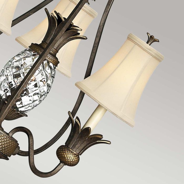 Elstead Lighting Plantation 3 Light Chandelier - Pearl Bronze