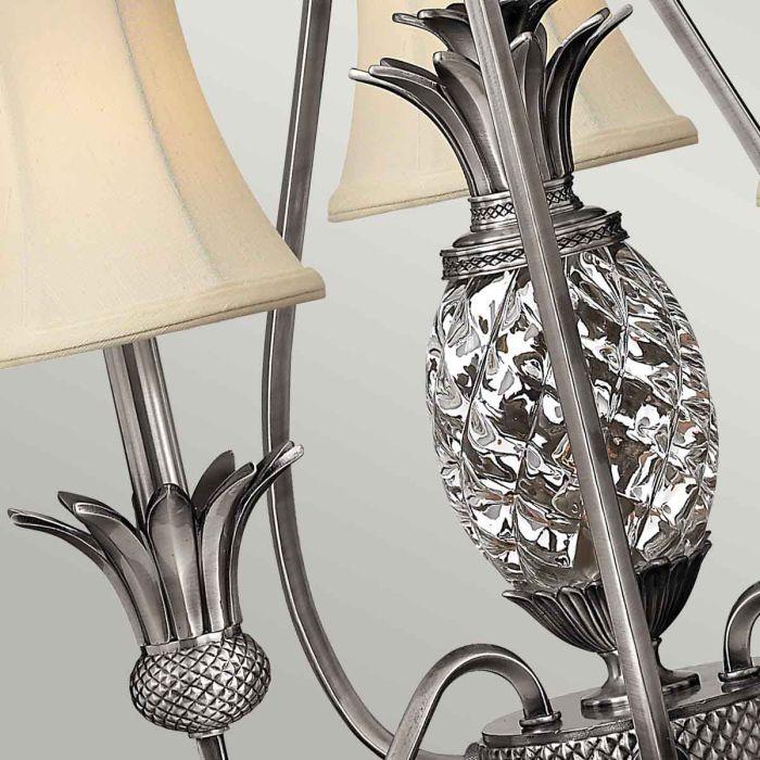 Elstead Lighting Plantation 3 Light Chandelier - Polished Antique Nickel