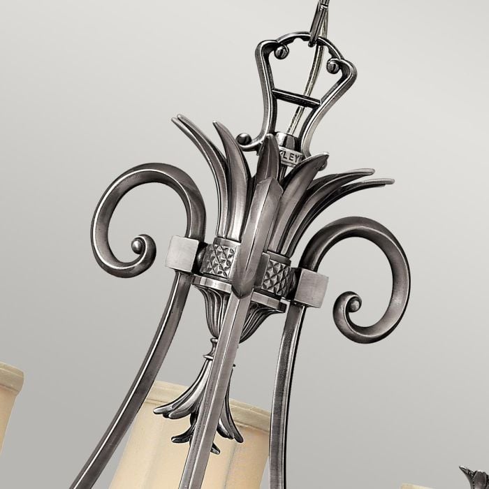 Elstead Lighting Plantation 3 Light Chandelier - Polished Antique Nickel