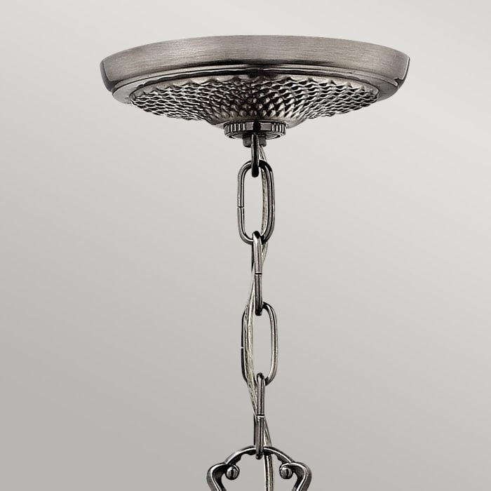 Elstead Lighting Plantation 3 Light Chandelier - Polished Antique Nickel