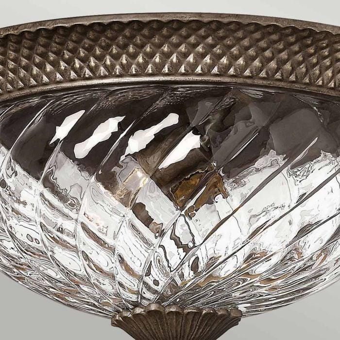 Elstead Lighting Plantation 3 Light Large Flush - Pearl Bronze