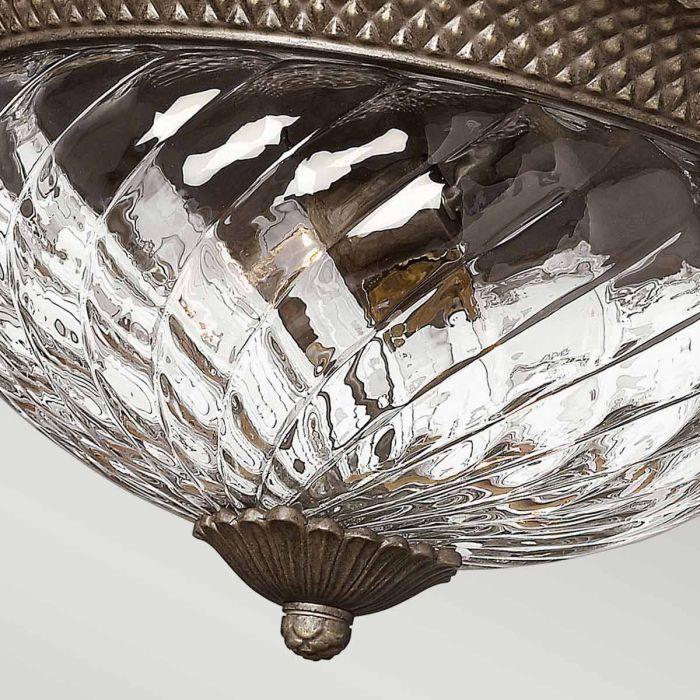 Elstead Lighting Plantation 3 Light Large Flush - Pearl Bronze
