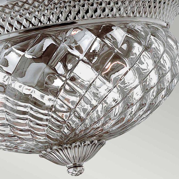 Elstead Lighting Plantation 3 Light Large Flush - Polished Antique Nickel