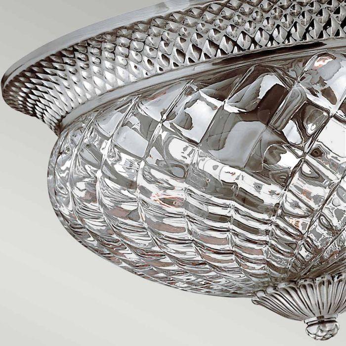 Elstead Lighting Plantation 3 Light Large Flush - Polished Antique Nickel
