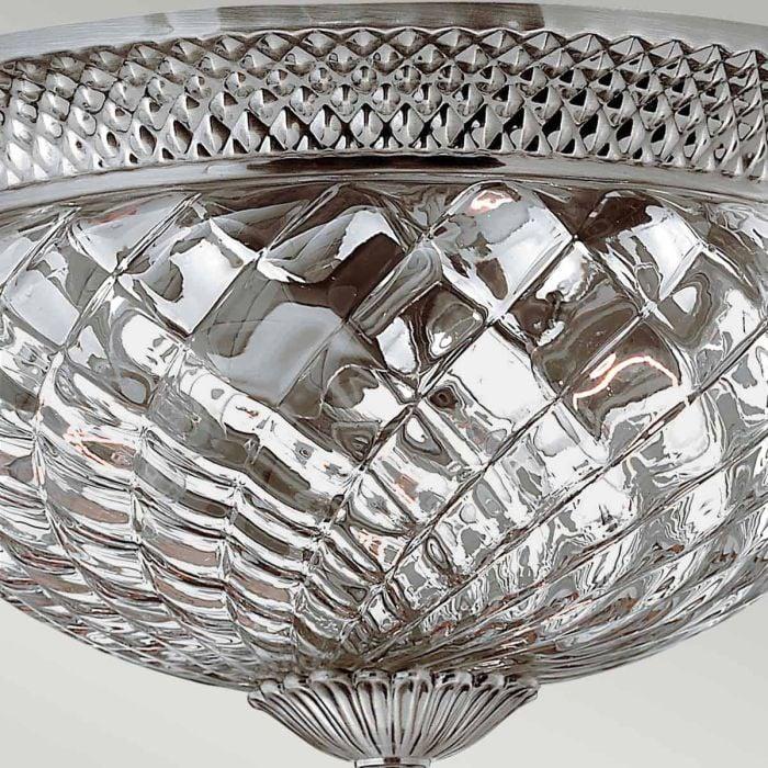 Elstead Lighting Plantation 3 Light Large Flush - Polished Antique Nickel