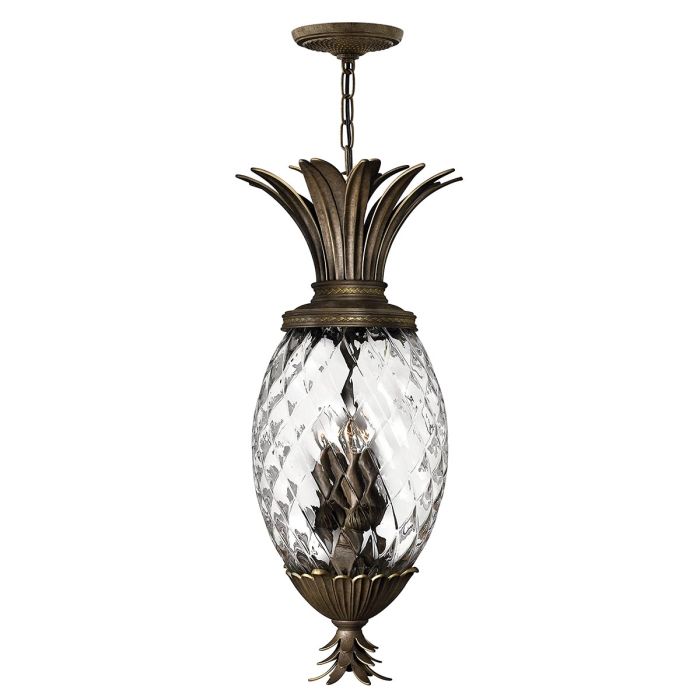 elstead lighting Plantation 4 Light Pentant - Pearl Bronze
