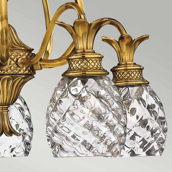 Elstead Lighting Plantation 5 Light Chandelier - Burnished Brass