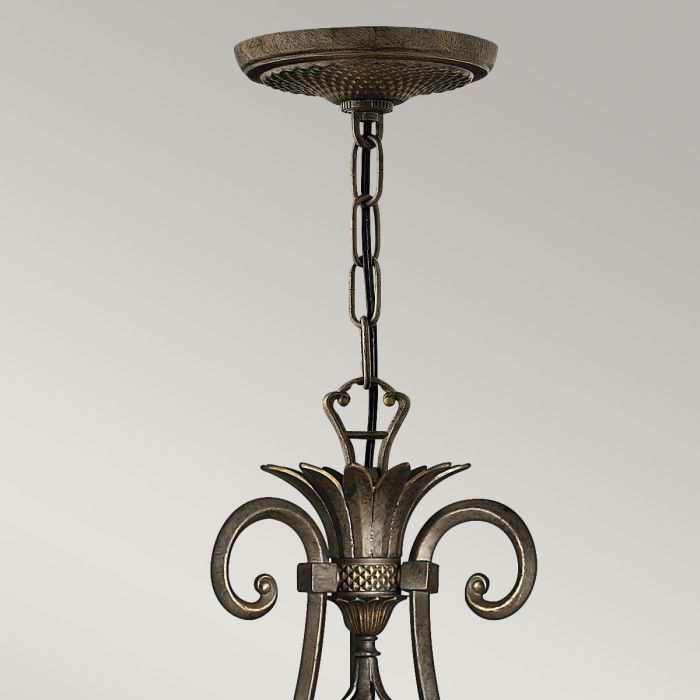 Elstead Lighting Plantation 7 Light Chandelier - Pearl Bronze