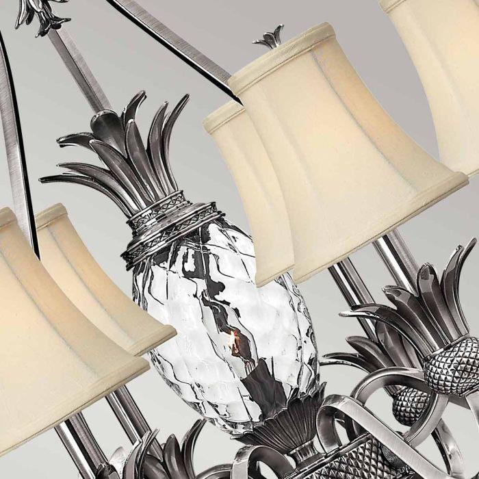 Elstead Lighting Plantation 7 Light Chandelier - Polished Antique Nickel