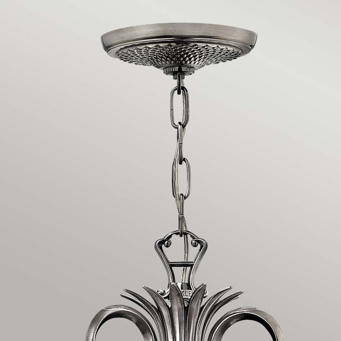 Elstead Lighting Plantation 7 Light Chandelier - Polished Antique Nickel