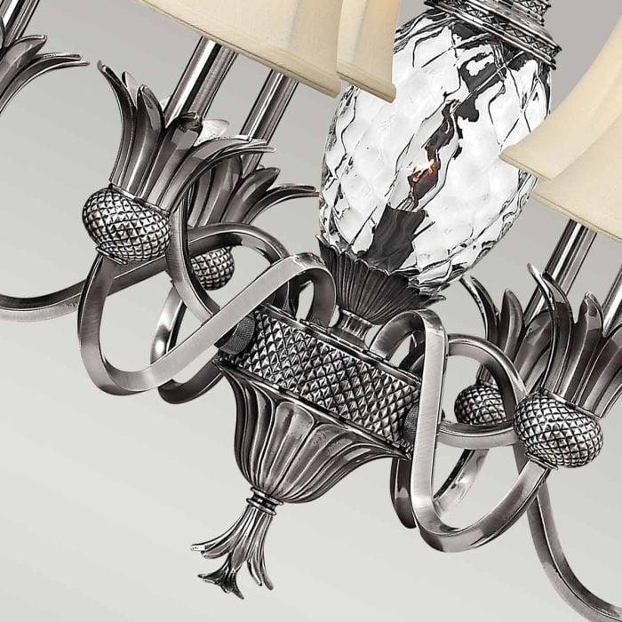 Elstead Lighting Plantation 7 Light Chandelier - Polished Antique Nickel