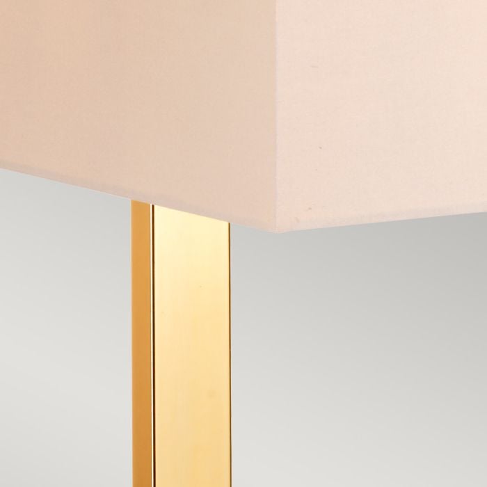 Elstead Lighting Plein 1 Light Table Lamp - Dark Brown/Polished Gold