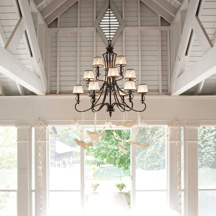 Elstead Lighting Plymouth 15 Light Chandelier - Olde Bronze