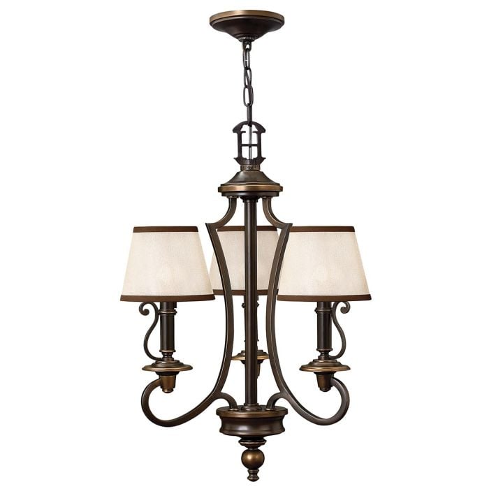elstead lighting Plymouth 3 Light Chandelier - Olde Bronze
