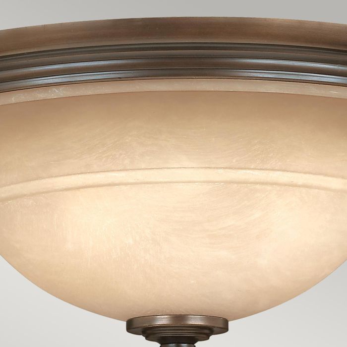 Elstead Lighting Plymouth 3 Light Flush - Olde Bronze