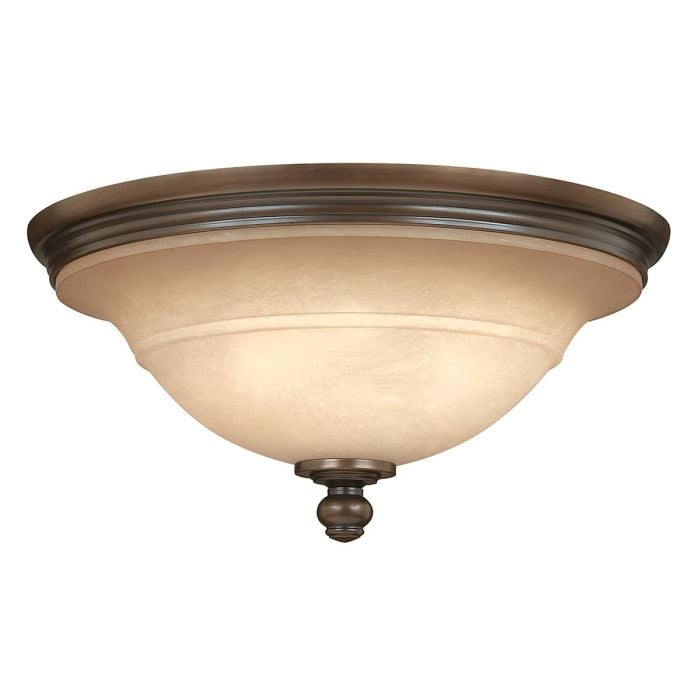 elstead lighting Plymouth 3 Light Flush - Olde Bronze