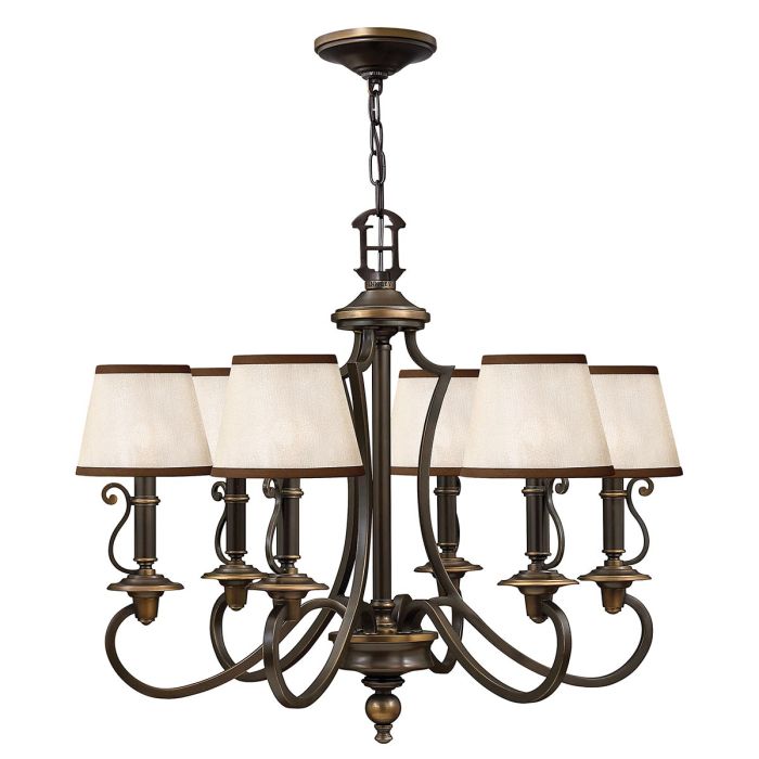 elstead lighting Plymouth 6 Light Chandelier - Olde Bronze