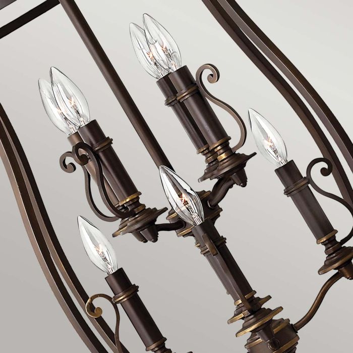 Elstead Lighting Plymouth 8 Light Pendant - Olde Bronze