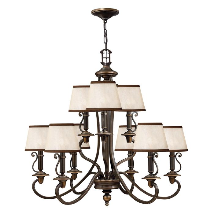 elstead lighting Plymouth 9 Light Chandelier - Olde Bronze