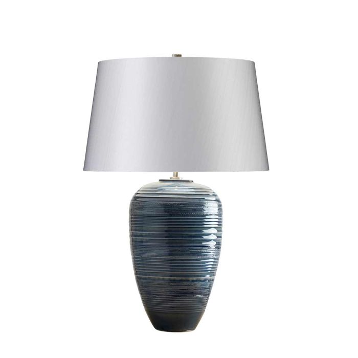 elstead lighting Poseidon 1 Light Table Lamp - Blue Glaze