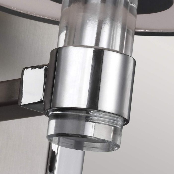 Elstead Lighting Prospect Park 1 Light Wall Light - Satin Nickel With Chrome