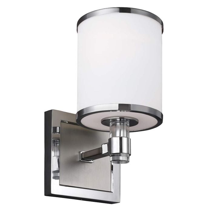 elstead lighting Prospect Park 1 Light Wall Light - Satin Nickel with Chrome