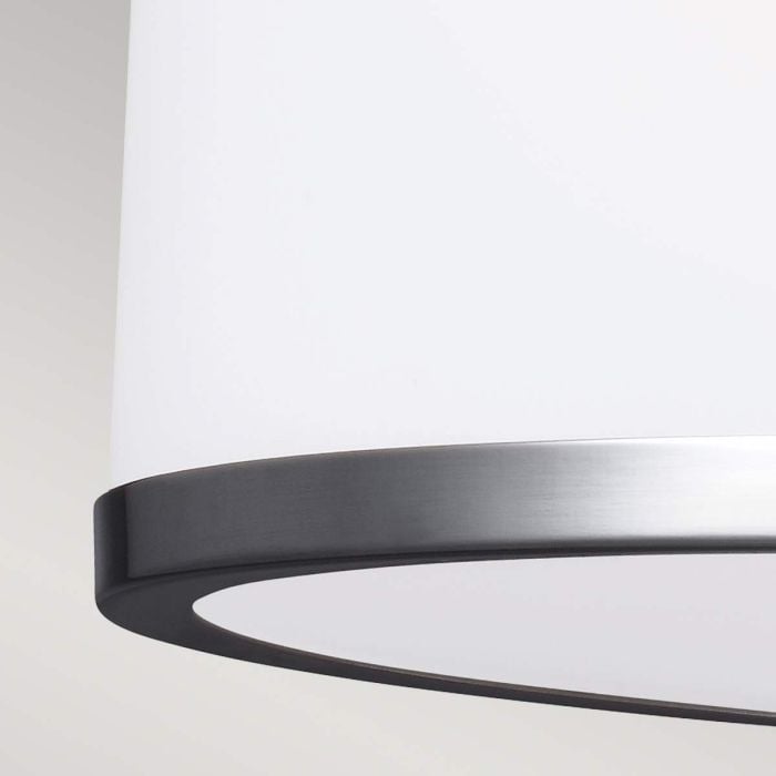 Elstead Lighting Prospect Park 2 Light Semi-Flush - Satin Nickel With Chrome